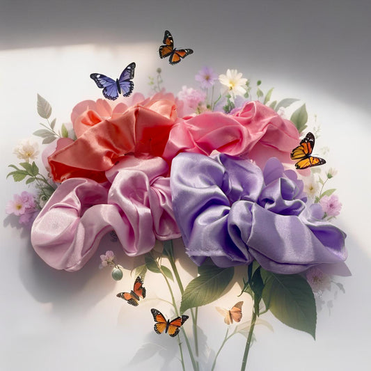 TS Silky Hair Scrunchies – 4 Pack