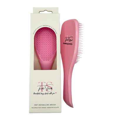  Wet Detangling Brush is tailored for tender, sensitive scalps.