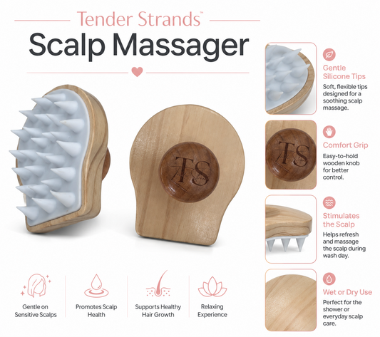 ✔ Gentle, Flexible Bristles – Soft silicone tips massage without scratching
✔ Boosts Circulation – Encourages a healthier scalp environment and hair growth
✔ Relieves Tension – Perfect for unwinding after a long day
✔ Enhances Product Absorption – Helps evenly distribute shampoo, conditioner, or scalp oils
✔ Eco-Friendly Design – Made with silicone + bamboo for a natural, sustainable finish
✔ Safe for All Hair Types – Works beautifully on straight, wavy, curly, thick, or fine hair