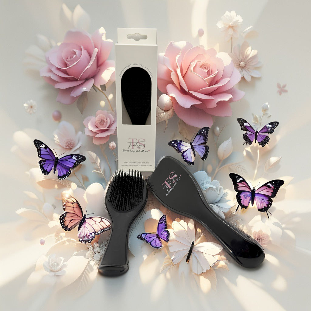 Black detangling wet brush- best hairbrushes in australia