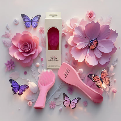 Pink detangling wet brush- best hairbrushes in australia